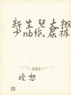 新生儿大概用多少nb纸尿裤