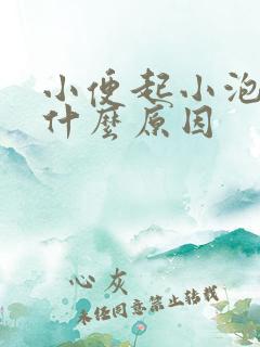 小便起小泡泡是什么原因