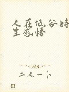 人在低谷时的人生感悟