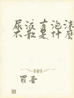 尿液有泡沫久久不散是什么原因