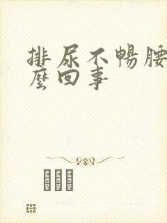 排尿不畅腰痛怎么回事