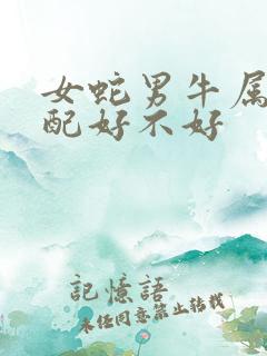 女蛇男牛属相婚配好不好