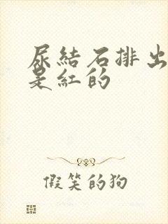 尿结石排出的尿是红的