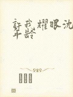 许我耀眼沈皓明年龄