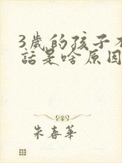 3岁的孩子不说话是啥原因