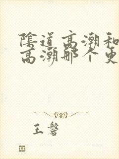 阴道高潮和阴蒂高潮那个更舒服