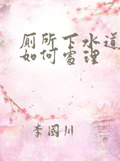 厕所下水道反味如何处理