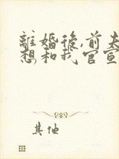 离婚后,前夫总想和我官宣全本下载