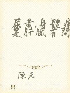 尿黄,身体痒,是肝脏有问题吗