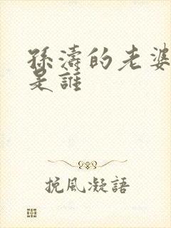 孙涛的老婆到底是谁