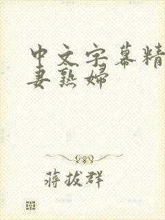 中文字幕精品人妻熟妇