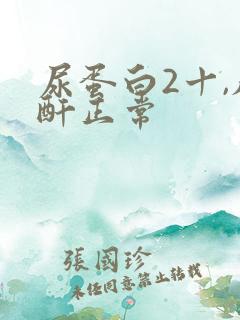 尿蛋白2十,肌酐正常