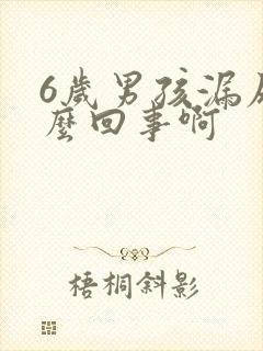 6岁男孩漏尿怎么回事啊