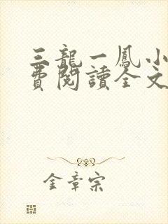 三龙一凤小说免费阅读全文