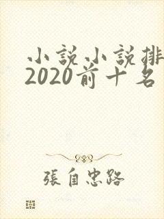 小说小说排行榜2020前十名