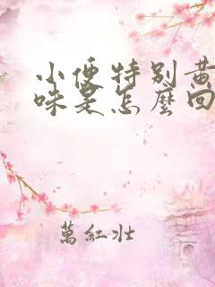 小便特别黄有异味是怎么回事