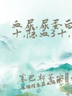 血尿,尿蛋白2十,隐血3十,严重吗