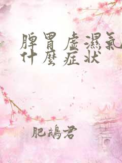 脾胃虚湿气重是什么症状