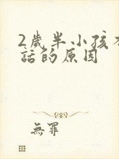 2岁半小孩不说话的原因