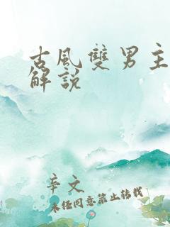 古风双男主漫画解说