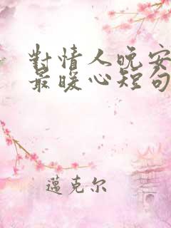 对情人晚安情话最暖心短句