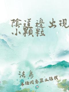 阴道边出现红色小颗粒