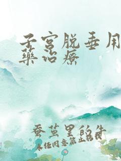 子宫脱垂用什么药治疗