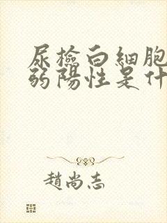 尿检白细胞酯酶弱阳性是什么意思