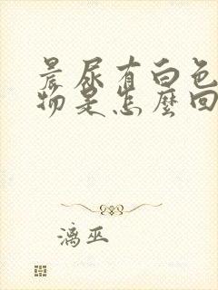 晨尿有白色浑浊物是怎么回事