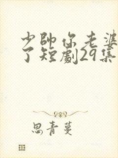 少帅你老婆又跑了短剧29集