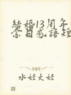 结婚13周年纪念日感语短句