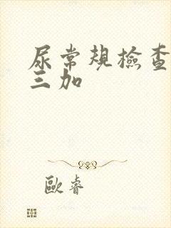 尿常规检查隐血三加