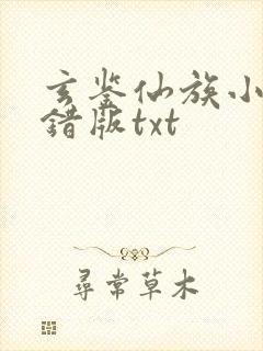 玄鉴仙族小说无错版txt