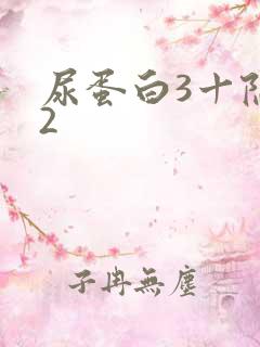 尿蛋白3十隐血2