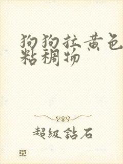 狗狗拉黄色果冻粘稠物