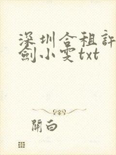 深圳合租许捷康剑小雯txt