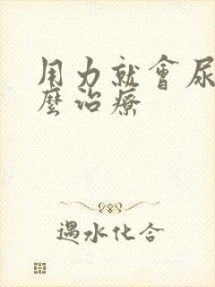 用力就会尿漏怎么治疗