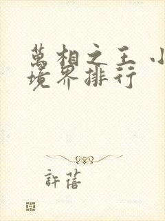 万相之王 小说境界排行