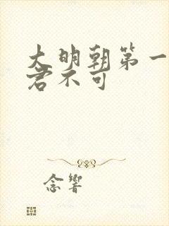 大明朝第一暴君君不可