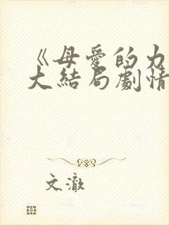 《母爱的力量》大结局剧情