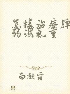 怎样治疗脾胃虚弱湿气重