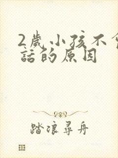 2岁小孩不会说话的原因