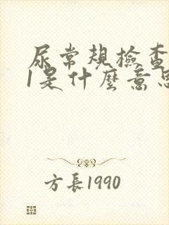 尿常规检查隐血1是什么意思