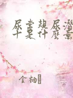 尿常规尿潜血1十是什么意思