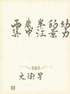 两岁半的幼儿能集中注意力的时间是多少