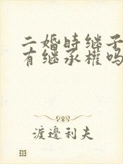 二婚时继子成年有继承权吗