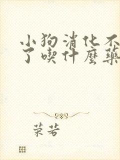 小狗消化不良吐了吃什么药