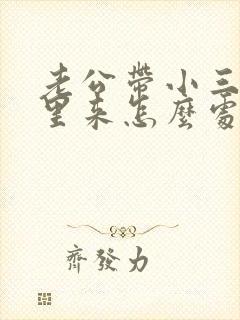 老公带小三到家里来怎么处理