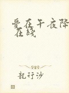 爱在午夜降临前 在线