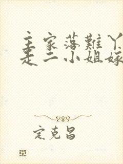 主家落难丫鬟带走二小姐嫁给大少爷的小说